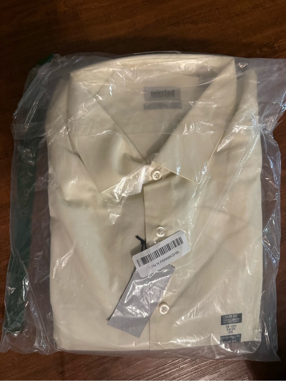Unlisted Kenneth Cole Cream Men’s Dress Shirt slim fit